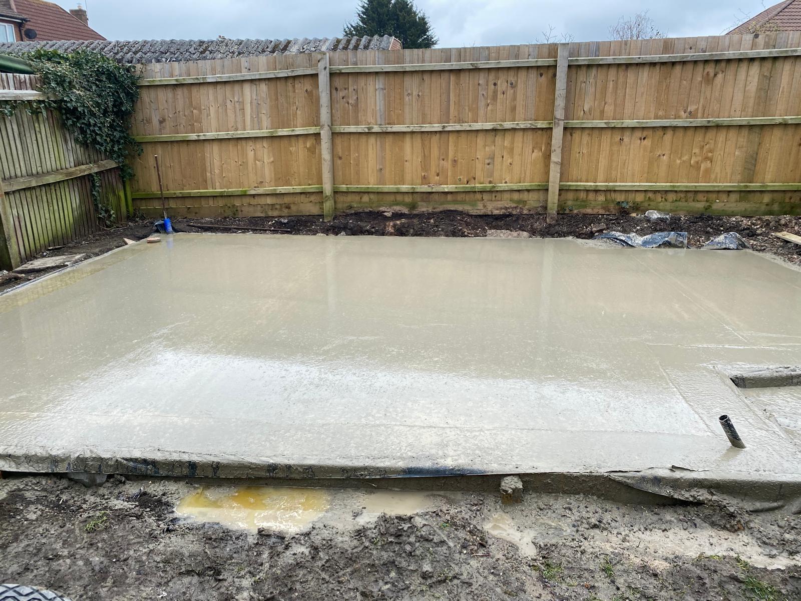 Concrete Pads project in Somerset by JB Outdoor Services